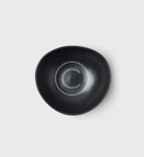 Black stoneware bowl