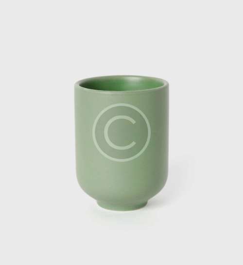 Green porcelain cup